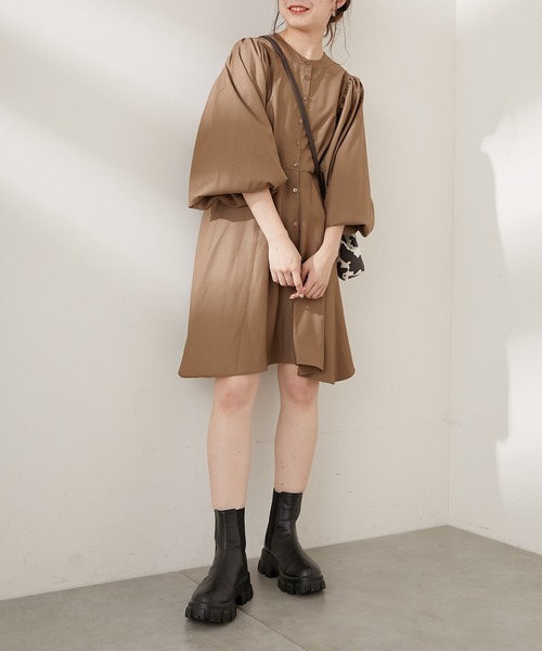 Chico（チコ）の「ボリューム袖イレヘムチュニック（チュニック・レディース・グレー/ブラウン/ベージュ・FREE）」の13枚目の写真