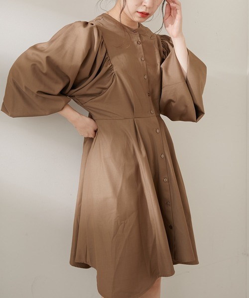 Chico（チコ）の「ボリューム袖イレヘムチュニック（チュニック・レディース・グレー/ブラウン/ベージュ・FREE）」の16枚目の写真