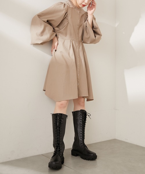 Chico（チコ）の「ボリューム袖イレヘムチュニック（チュニック・レディース・グレー/ブラウン/ベージュ・FREE）」の19枚目の写真