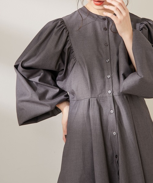 Chico（チコ）の「ボリューム袖イレヘムチュニック（チュニック・レディース・グレー/ブラウン/ベージュ・FREE）」の10枚目の写真