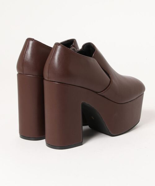 SUNNY ROOM（サニールーム）の「【超厚底】スクエアトゥ　チャンキーヒールマニッシュシューズ　5585（ドレスシューズ・レディース・ブラック/ダークブラウン・LL/S/M/L）」の3枚目の写真