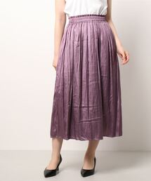 Te chichi | チンツサテンギャザーロングスカート(スカート)