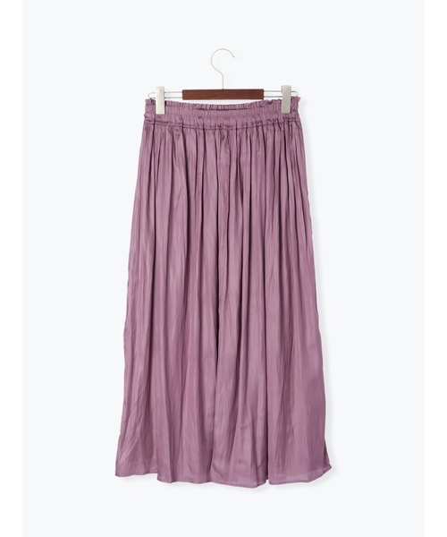 Te chichi（テチチ）の「チンツサテンギャザーロングスカート（スカート・レディース・パープル/グリーン/チャコール・ﾌﾘ-）」の16枚目の写真
