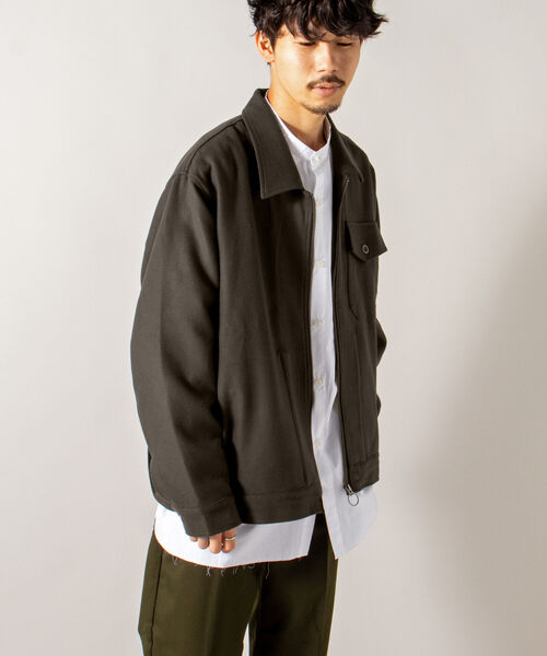 GLOSTER（グロスター）の「【GLOSTER/グロスター】ミリタリーZIPブルゾン オーバーサイズ（ブルゾン・メンズ・ブラック/カーキ・MEDIUM/LARGE）」の4枚目の写真