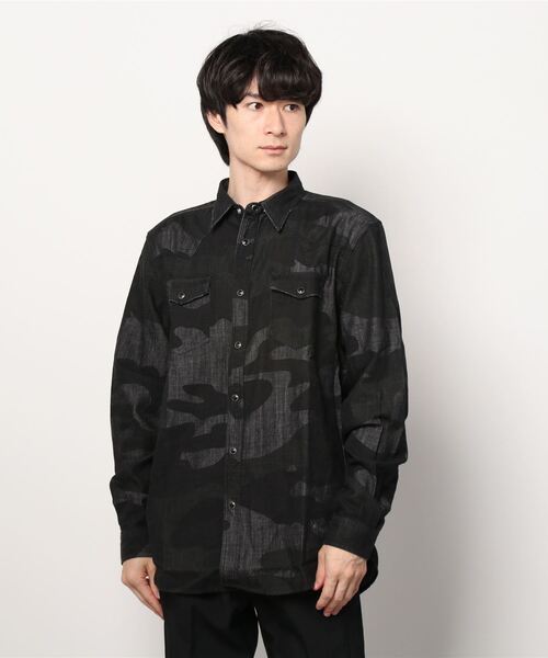 HYDROGEN(ハイドロゲン)の「《HYDROGEN/ハイドロゲン》カモアヴォカートシャツ/CAMO AVVOCATO SHIRT(シャツ/ブラウス・メンズ・ブラック系その他・X-LARGE/X-SMALL/SMALL/LARGE/MEDIUM)」の1枚目の写真