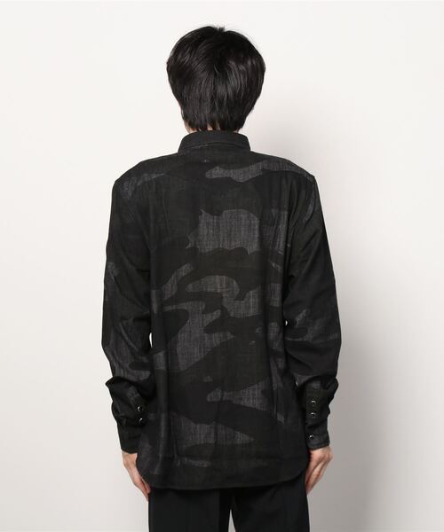 HYDROGEN(ハイドロゲン)の「《HYDROGEN/ハイドロゲン》カモアヴォカートシャツ/CAMO AVVOCATO SHIRT(シャツ/ブラウス・メンズ・ブラック系その他・X-LARGE/X-SMALL/SMALL/LARGE/MEDIUM)」の3枚目の写真