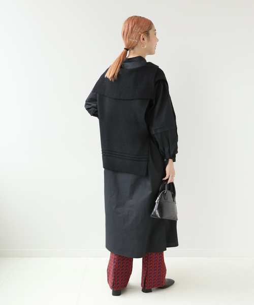 Simplicite（サンプリシテ）の「セーラーニットベスト レイヤーワンピース◆（ワンピース・レディース・ホワイト/ブラック/ブルー・FREE）」の8枚目の写真