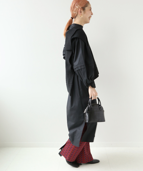 Simplicite（サンプリシテ）の「セーラーニットベスト レイヤーワンピース◆（ワンピース・レディース・ホワイト/ブラック/ブルー・FREE）」の9枚目の写真