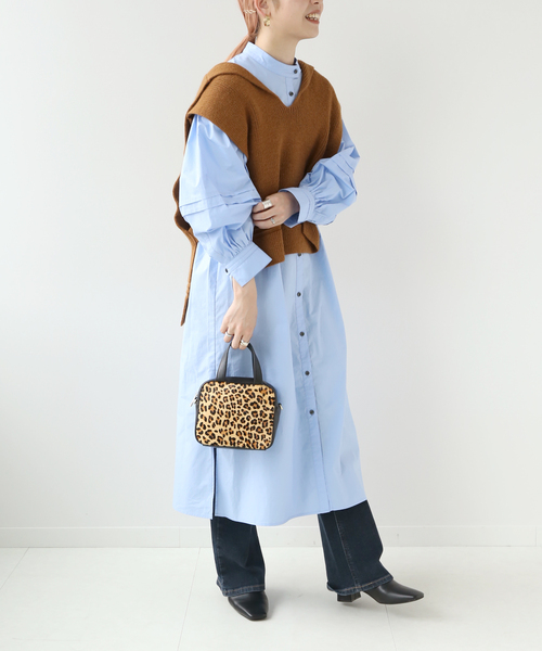 Simplicite（サンプリシテ）の「セーラーニットベスト レイヤーワンピース◆（ワンピース・レディース・ホワイト/ブラック/ブルー・FREE）」の16枚目の写真