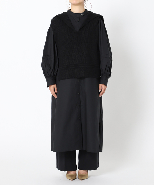 Simplicite（サンプリシテ）の「セーラーニットベスト レイヤーワンピース◆（ワンピース・レディース・ホワイト/ブラック/ブルー・FREE）」の21枚目の写真