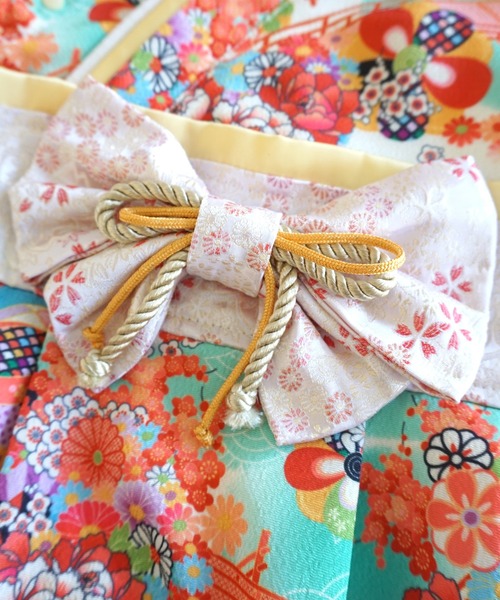 SweetMommy（スウィートマミー）の「ベビー着物ロンパース　 [七五三]  [誕生日 記念日 お食い初め お宮参り]（着物・キッズ・ブルー/レッド/グリーン/ピンク/オフホワイト/アクア/ピンク系その他/クリーム/ベージュ/ブルーグリーン・80/90/50-70）」の12枚目の写真