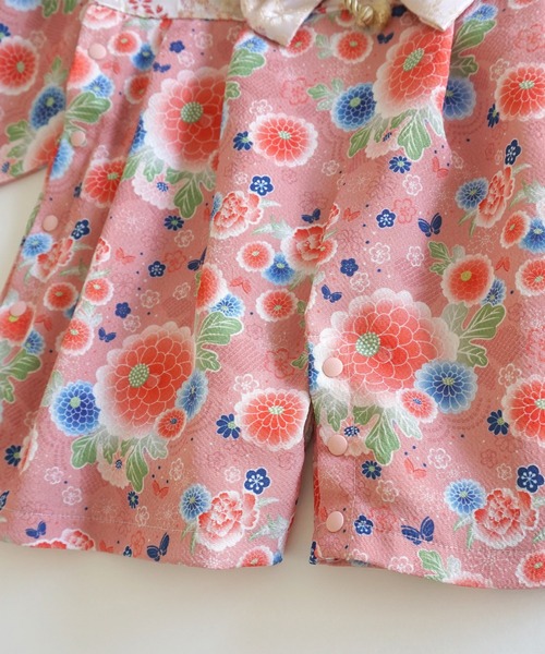 SweetMommy（スウィートマミー）の「ベビー着物ロンパース　 [七五三]  [誕生日 記念日 お食い初め お宮参り]（着物・キッズ・ブルー/レッド/グリーン/ピンク/オフホワイト/アクア/ピンク系その他/クリーム/ベージュ/ブルーグリーン・80/90/50-70）」の14枚目の写真