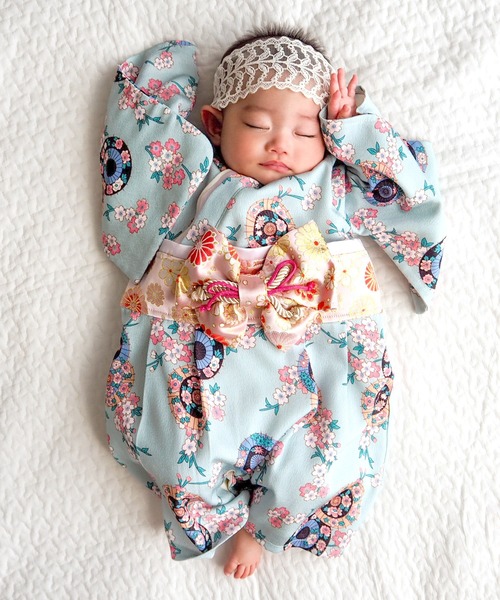 SWEET MOMMY スウィートマミー 着物 ロンパース 90 Sweet Mommy(スウィートマミー) 着物ロンパース 50〜70cm SweetMommy
