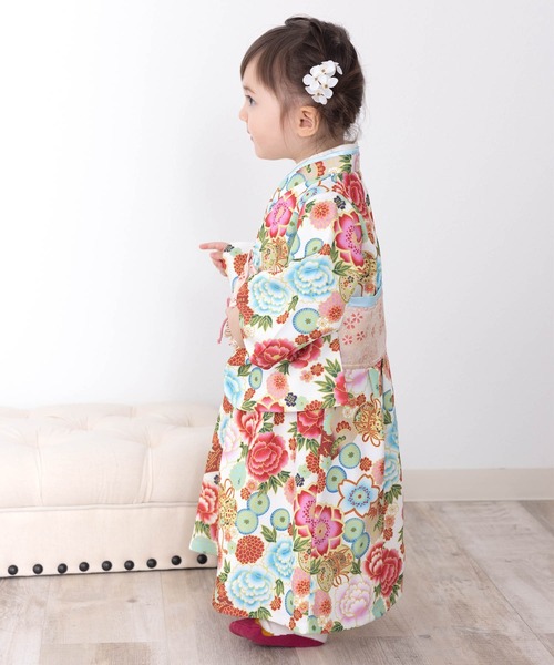 SweetMommy（スウィートマミー）の「ベビー着物ロンパース　 [七五三]  [誕生日 記念日 お食い初め お宮参り]（着物・キッズ・ブルー/レッド/グリーン/ピンク/オフホワイト/アクア/ピンク系その他/クリーム/ベージュ/ブルーグリーン・80/90/50-70）」の17枚目の写真