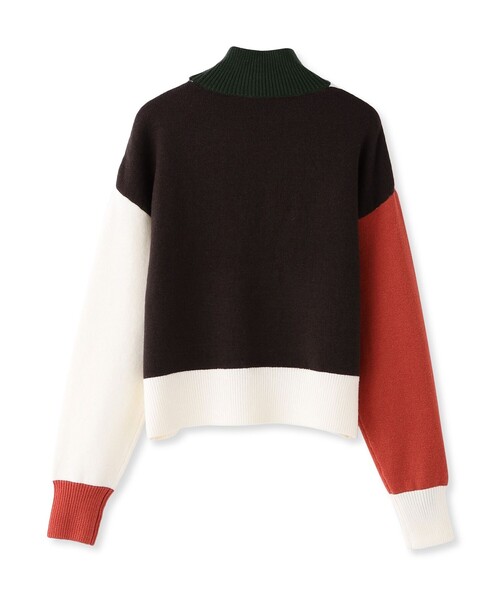 CAST:（キャストコロン）の「カラーブロックニット（ニット/セーター・レディース・ネイビー/オフホワイト/ホワイト/ベージュ系その他・M）」の14枚目の写真