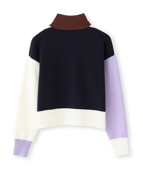 CAST:（キャストコロン）の「カラーブロックニット（ニット/セーター・レディース・ネイビー/オフホワイト/ホワイト/ベージュ系その他・M）」の15枚目の写真