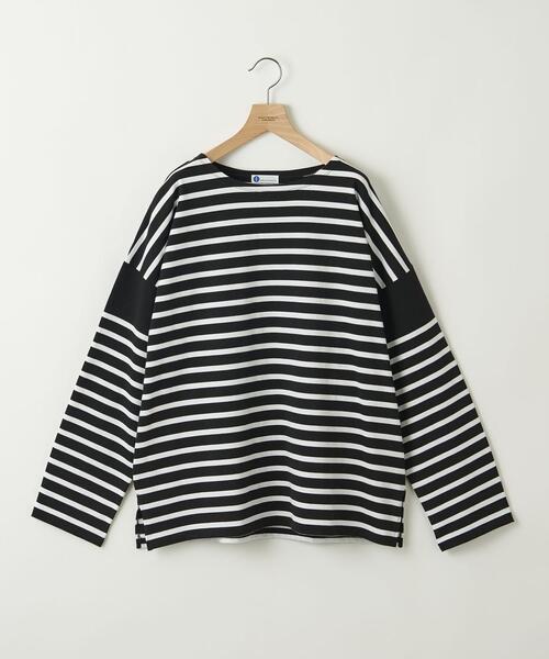 info. BEAUTY&YOUTH（インフォビューティアンドユース）の「【WEB限定】＜info. BEAUTY&YOUTH＞ スーパービッグ ナバルボーダーシャツ（Tシャツ/カットソー・メンズ・ブラック/コバルトブルー/その他1/その他2・M/S/L）」の3枚目の写真