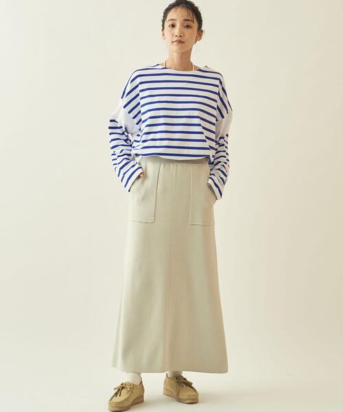 info. BEAUTY&YOUTH（インフォビューティアンドユース）の「【WEB限定】＜info. BEAUTY&YOUTH＞ スーパービッグ ナバルボーダーシャツ（Tシャツ/カットソー・メンズ・ブラック/コバルトブルー/その他1/その他2・M/S/L）」の15枚目の写真