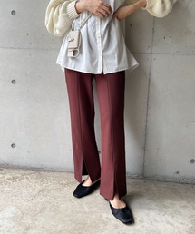 CAPRICIEUX LE'MAGE | 前スリットストレッチストレートパンツ(その他パンツ)