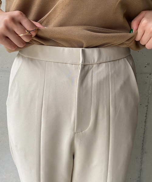 CAPRICIEUX LE'MAGE（カプリシューレマージュ）の「前スリットストレッチストレートパンツ（その他パンツ・レディース・ブラック/ブラウン/ライトベージュ・36/38）」の8枚目の写真