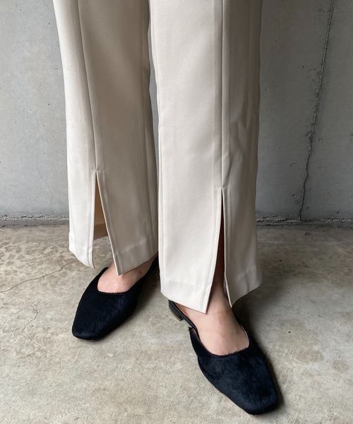 CAPRICIEUX LE'MAGE（カプリシューレマージュ）の「前スリットストレッチストレートパンツ（その他パンツ・レディース・ブラック/ブラウン/ライトベージュ・36/38）」の9枚目の写真