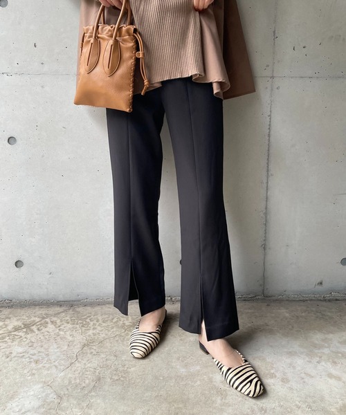 CAPRICIEUX LE'MAGE（カプリシューレマージュ）の「前スリットストレッチストレートパンツ（その他パンツ・レディース・ブラック/ブラウン/ライトベージュ・36/38）」の10枚目の写真