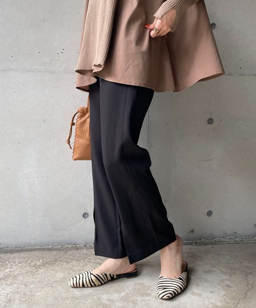 CAPRICIEUX LE'MAGE（カプリシューレマージュ）の「前スリットストレッチストレートパンツ（その他パンツ・レディース・ブラック/ブラウン/ライトベージュ・36/38）」の12枚目の写真