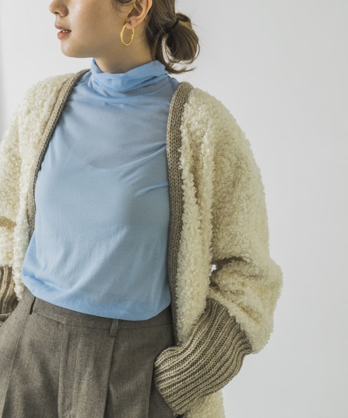 URBAN RESEARCH（アーバンリサーチ）の「シアータートルカットソー（Tシャツ/カットソー・レディース・ライトブルー/アイボリー/オレンジ系その他・FREE）」の6枚目の写真