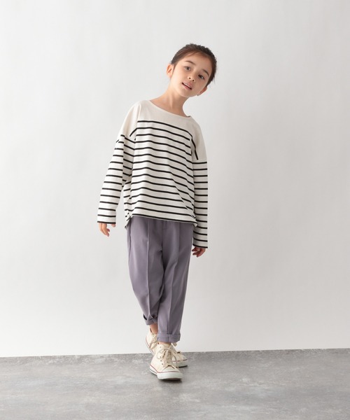 GLOBAL WORK（グローバルワーク）の「【キッズ】ヘビロッTEE／ボーダー/215969（Tシャツ/カットソー・キッズ・レッド/ホワイト/オフホワイト・150cm/160cm/100cm/110cm/120cm/140cm/130cm）」の4枚目の写真