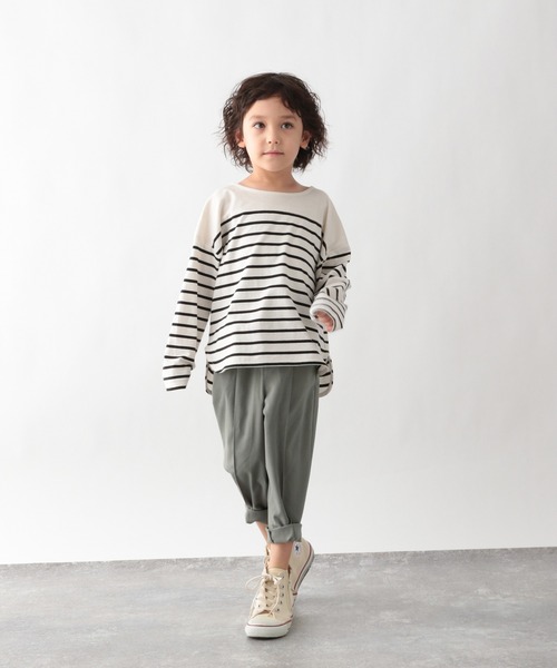 GLOBAL WORK（グローバルワーク）の「【キッズ】ヘビロッTEE／ボーダー/215969（Tシャツ/カットソー・キッズ・レッド/ホワイト/オフホワイト・150cm/160cm/100cm/110cm/120cm/140cm/130cm）」の7枚目の写真