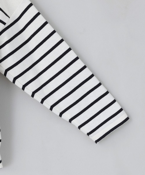 GLOBAL WORK（グローバルワーク）の「【キッズ】ヘビロッTEE／ボーダー/215969（Tシャツ/カットソー・キッズ・レッド/ホワイト/オフホワイト・150cm/160cm/100cm/110cm/120cm/140cm/130cm）」の18枚目の写真