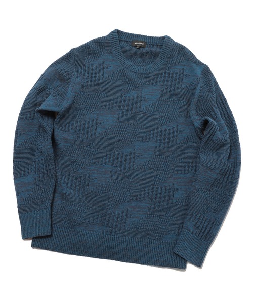MEN'S BIGI(メンズビギ)の「7G リンクスジャガード編みクルーネックニット(ニット/セーター・メンズ・ブルー/ボルドー/ブラック・03/01/02)」の20枚目の写真