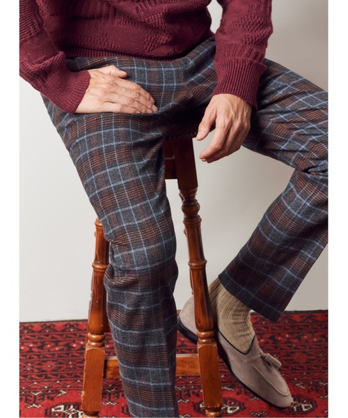 MEN'S BIGI(メンズビギ)の「7G リンクスジャガード編みクルーネックニット(ニット/セーター・メンズ・ブルー/ボルドー/ブラック・03/01/02)」の6枚目の写真