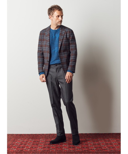 MEN'S BIGI(メンズビギ)の「7G リンクスジャガード編みクルーネックニット(ニット/セーター・メンズ・ブルー/ボルドー/ブラック・03/01/02)」の7枚目の写真