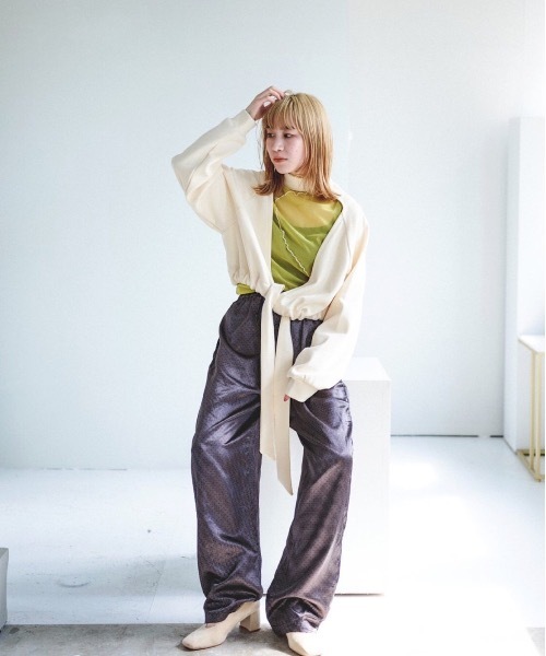 SANSeLF（サンセルフ）の「【SANSeLF】Se power net tops　sanwh21a001（Tシャツ/カットソー・レディース・オレンジ/イエロー/グリーン/ライトパープル/ライトグリーン・FREE）」の6枚目の写真