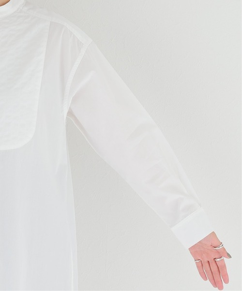 JOURNAL STANDARD relume（ジャーナルスタンダード　レリューム）の「コットンブロードキルティングシャツワンピース◆（ワンピース・レディース・カーキ/ホワイト・FREE）」の4枚目の写真