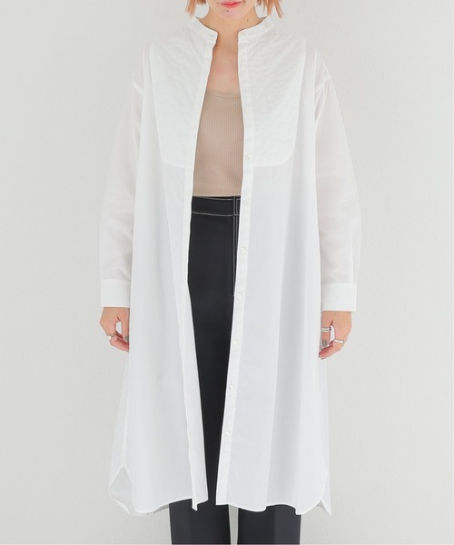 JOURNAL STANDARD relume（ジャーナルスタンダード　レリューム）の「コットンブロードキルティングシャツワンピース◆（ワンピース・レディース・カーキ/ホワイト・FREE）」の7枚目の写真