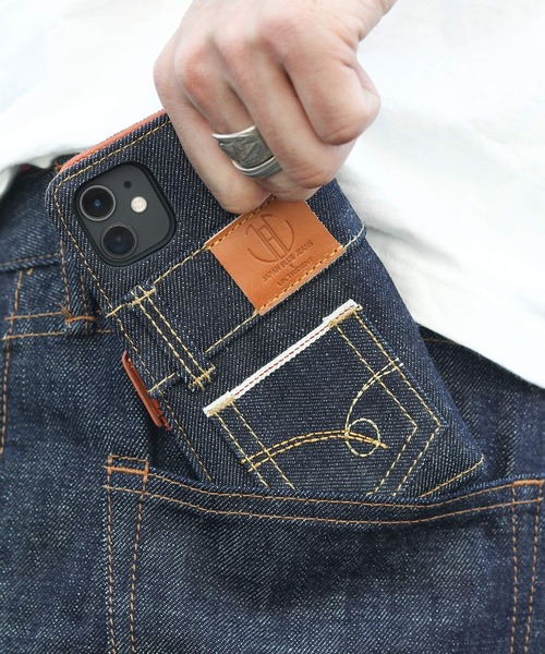 JAPAN BLUE JEANS(ジャパンブルージーンズ)の「デニムスマートフォンケース(iPhone11ProMAX対応)(スマホケース/カバー・メンズ・インディゴブルー・FREE)」の13枚目の写真