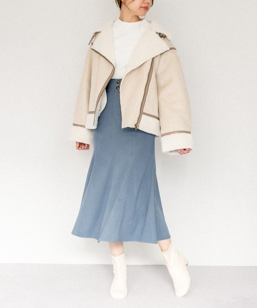 OLIVE des OLIVE(オリーブデオリーブ)の「バックレースアップマーメイドスカート(スカート・レディース・グリーン/ブルー/ブラック/ダークブラウン/ブラウン/ピンク・FREE)」の6枚目の写真