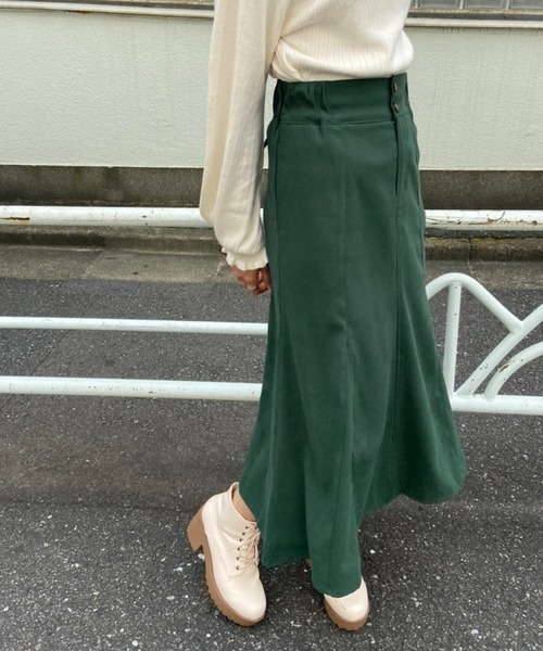 OLIVE des OLIVE(オリーブデオリーブ)の「バックレースアップマーメイドスカート(スカート・レディース・グリーン/ブルー/ブラック/ダークブラウン/ブラウン/ピンク・FREE)」の5枚目の写真