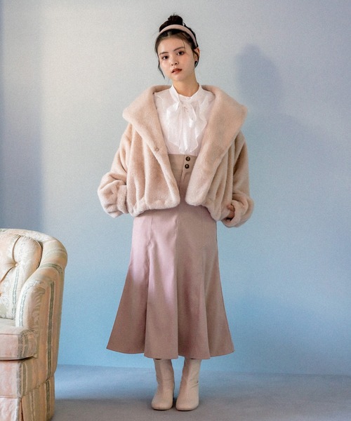 OLIVE des OLIVE(オリーブデオリーブ)の「バックレースアップマーメイドスカート(スカート・レディース・グリーン/ブルー/ブラック/ダークブラウン/ブラウン/ピンク・FREE)」の11枚目の写真