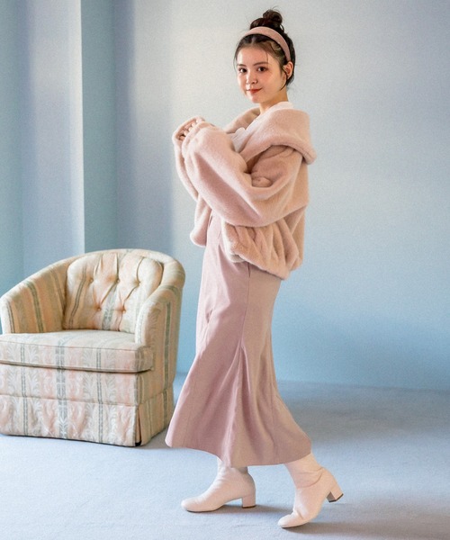 OLIVE des OLIVE(オリーブデオリーブ)の「バックレースアップマーメイドスカート(スカート・レディース・グリーン/ブルー/ブラック/ダークブラウン/ブラウン/ピンク・FREE)」の12枚目の写真