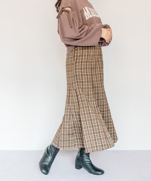 OLIVE des OLIVE(オリーブデオリーブ)の「バックレースアップマーメイドスカート(スカート・レディース・グリーン/ブルー/ブラック/ダークブラウン/ブラウン/ピンク・FREE)」の15枚目の写真