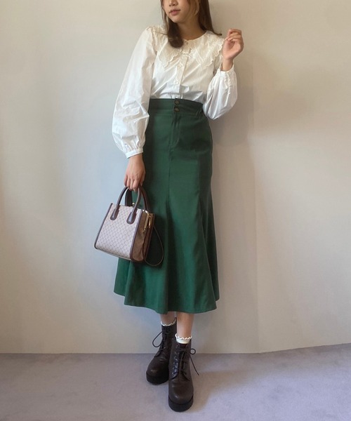 OLIVE des OLIVE(オリーブデオリーブ)の「バックレースアップマーメイドスカート(スカート・レディース・グリーン/ブルー/ブラック/ダークブラウン/ブラウン/ピンク・FREE)」の19枚目の写真