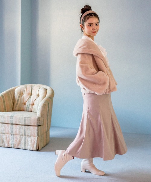 OLIVE des OLIVE(オリーブデオリーブ)の「バックレースアップマーメイドスカート(スカート・レディース・グリーン/ブルー/ブラック/ダークブラウン/ブラウン/ピンク・FREE)」の7枚目の写真