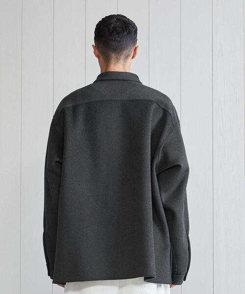 H BEAUTY&YOUTH UNITED ARROWS(エイチビューティーアンドユースユナイテッドアローズ)の「<H>REVER MELTON AETHTETIC SHIRT/シャツ(シャツ/ブラウス・メンズ・ダークグレー/ベージュ・S/M/L)」の3枚目の写真