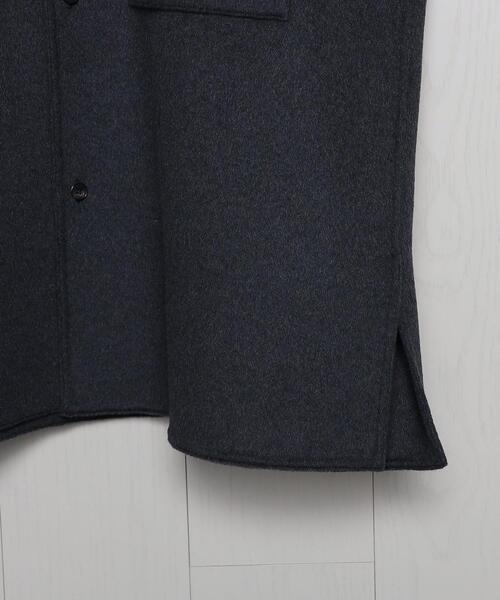 H BEAUTY&YOUTH UNITED ARROWS(エイチビューティーアンドユースユナイテッドアローズ)の「<H>REVER MELTON AETHTETIC SHIRT/シャツ(シャツ/ブラウス・メンズ・ダークグレー/ベージュ・S/M/L)」の16枚目の写真