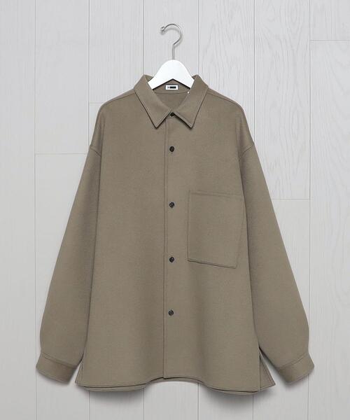 H BEAUTY&YOUTH UNITED ARROWS(エイチビューティーアンドユースユナイテッドアローズ)の「<H>REVER MELTON AETHTETIC SHIRT/シャツ(シャツ/ブラウス・メンズ・ダークグレー/ベージュ・S/M/L)」の20枚目の写真