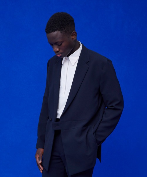 UNITED TOKYO（ユナイテッドトウキョウ）の「ダブルクロスアシメJK（テーラードジャケット・メンズ・アイボリー/グリーン/ネイビー・1/2）」の18枚目の写真