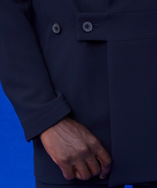 UNITED TOKYO（ユナイテッドトウキョウ）の「ダブルクロスアシメJK（テーラードジャケット・メンズ・アイボリー/グリーン/ネイビー・1/2）」の5枚目の写真